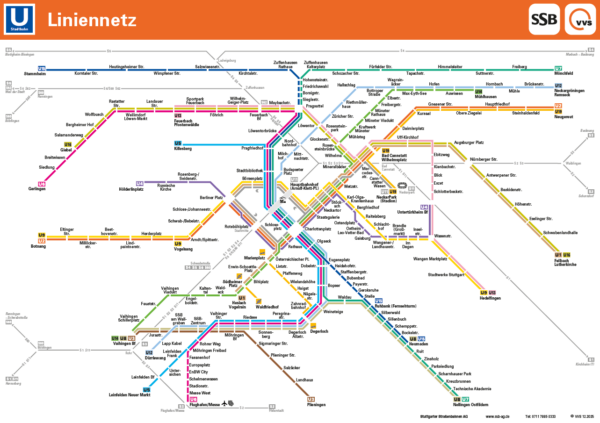 Stadtbahn Liniennetz Stuttgart